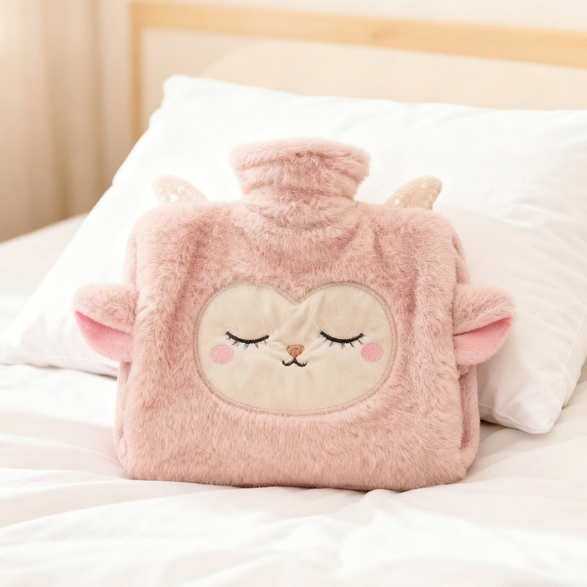 Plush lamb hot water bottle gift