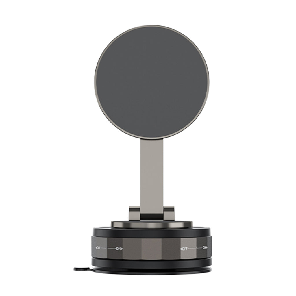 Vacuum-suction magnetic phone mount