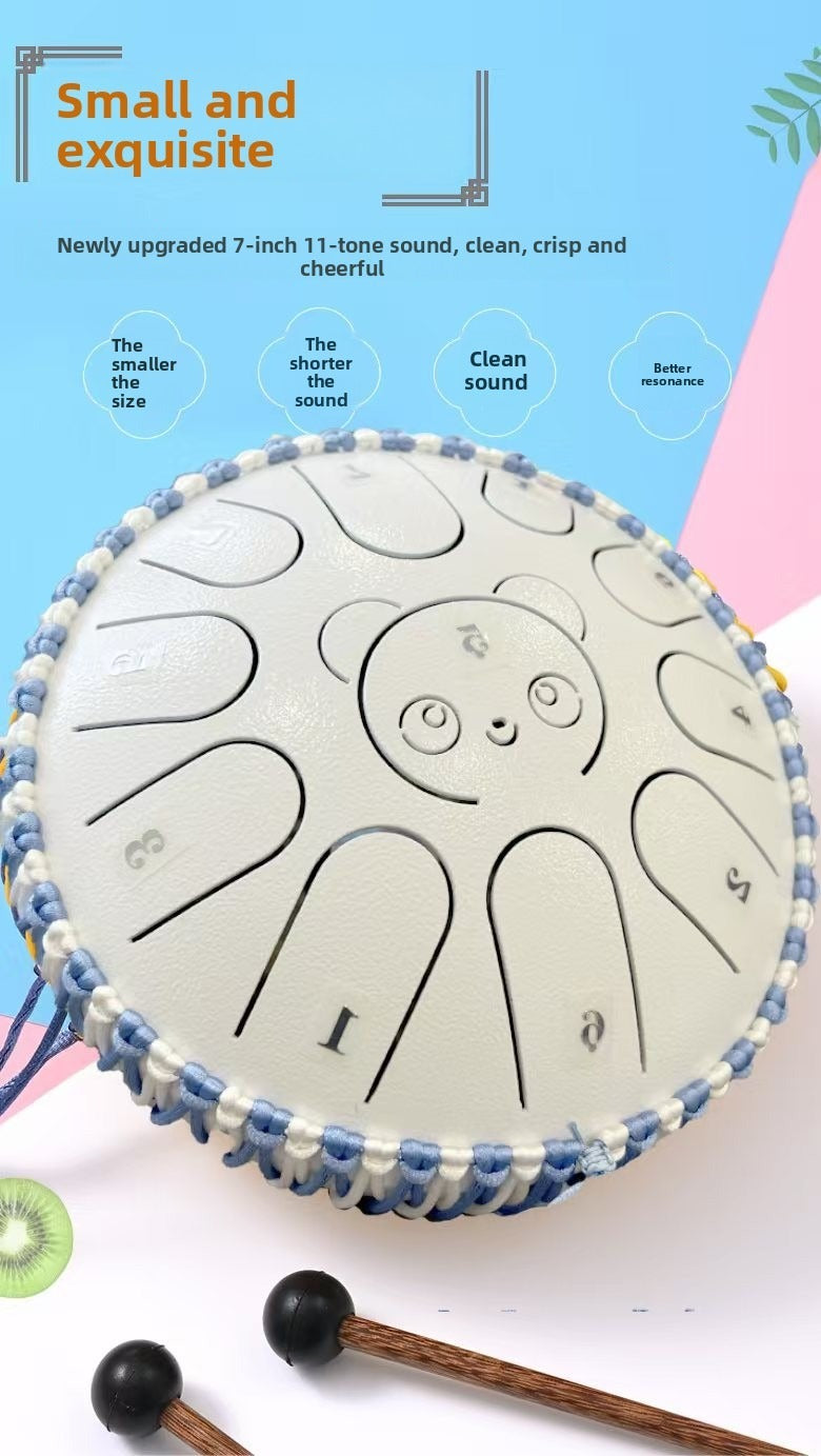 Kane steel tongue drum, side view