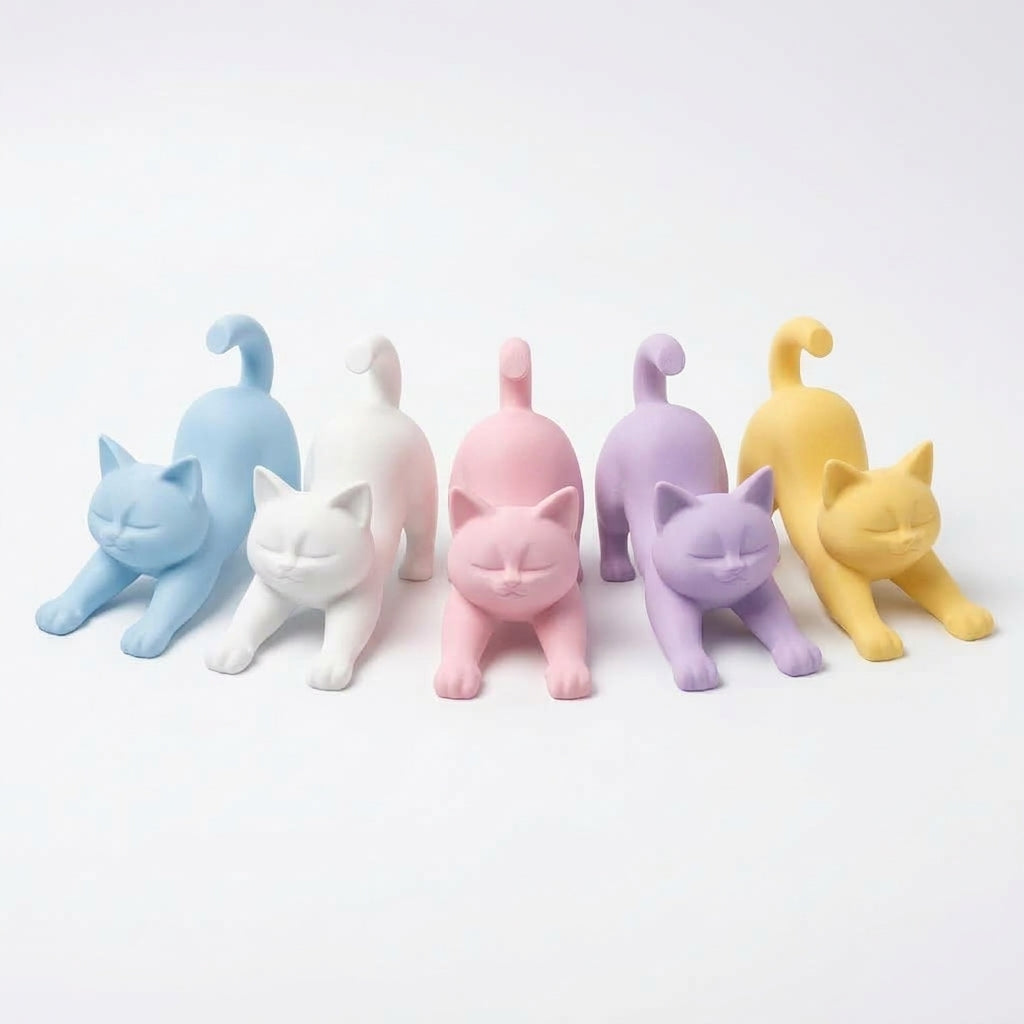 Cat phone stand in five colours