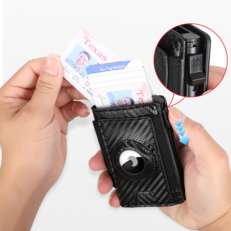 Slim pop-up card wallet with money clip