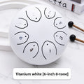Suzu steel tongue drum, titanium white, 8 notes