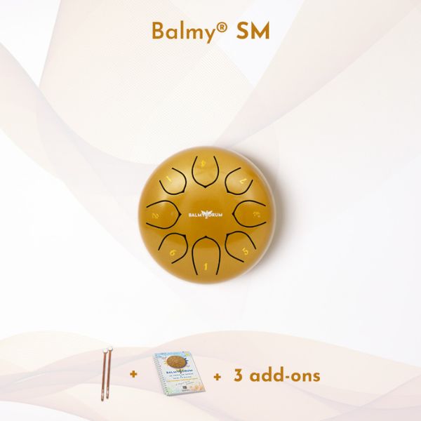 Balmy 6-inch steel tongue drum in gold