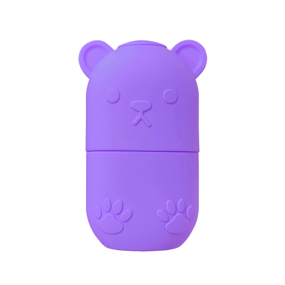 Purple silicone bear ice roller mold