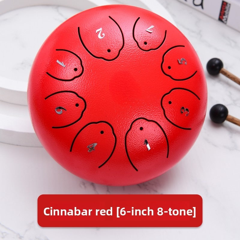 Suzu steel tongue drum, cinnabar red