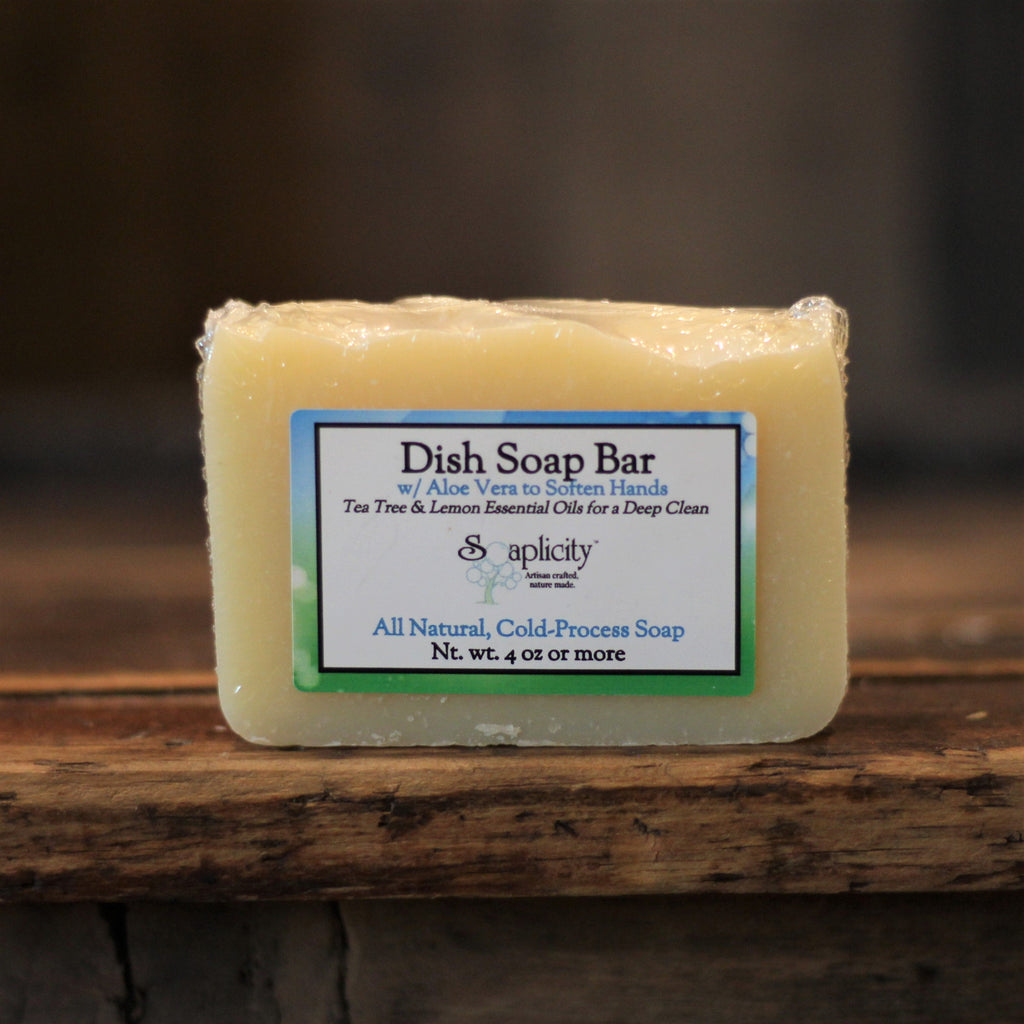 Dish Soap Bar, Aloe, Tea Tree and Lemon by Soaplicity, detail