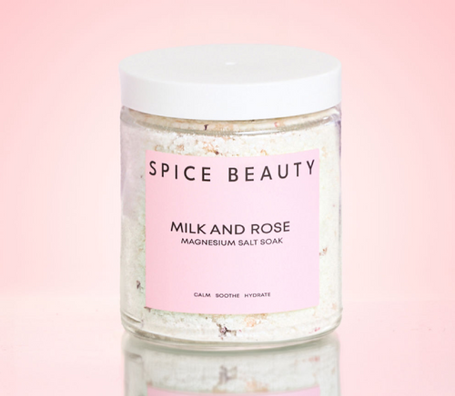 Spice Beauty Magnesium Salt Soak, goat milk and rose