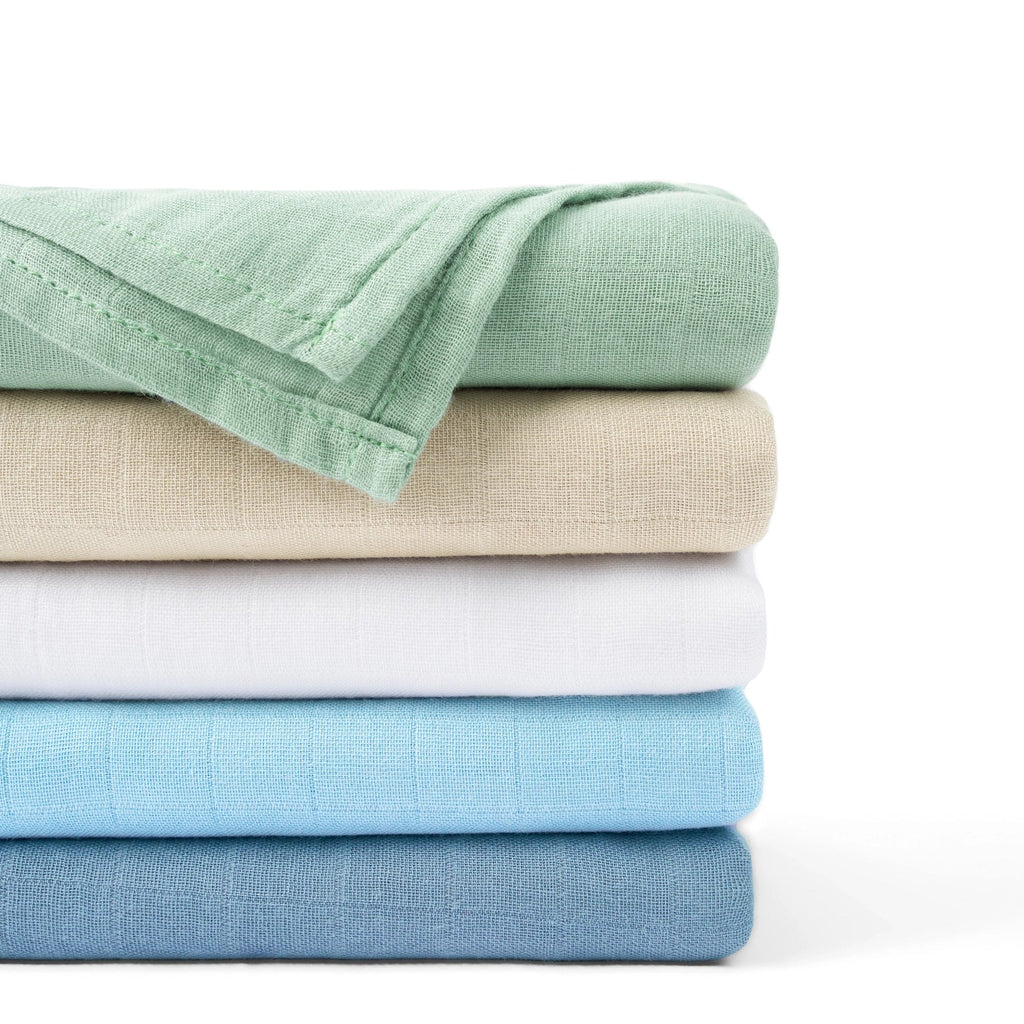 Baby Muslin Swaddle Blanket in Sage Green