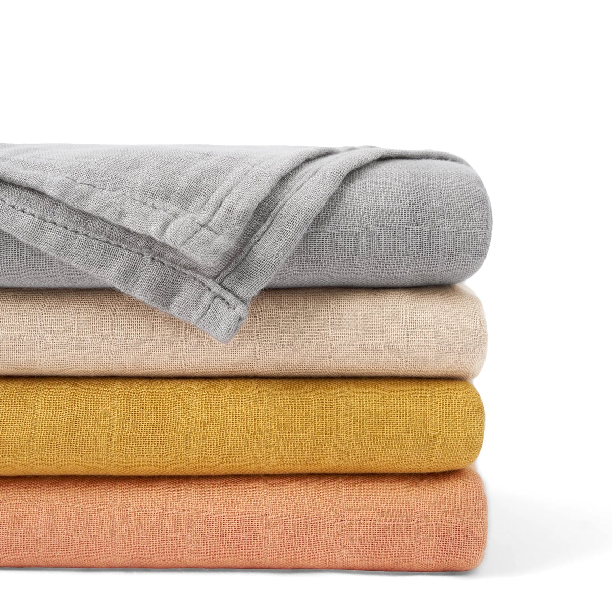 Baby Muslin Swaddle Blanket in Terra Cotta