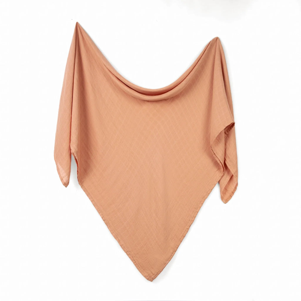 Baby Muslin Swaddle Blanket in Terra Cotta