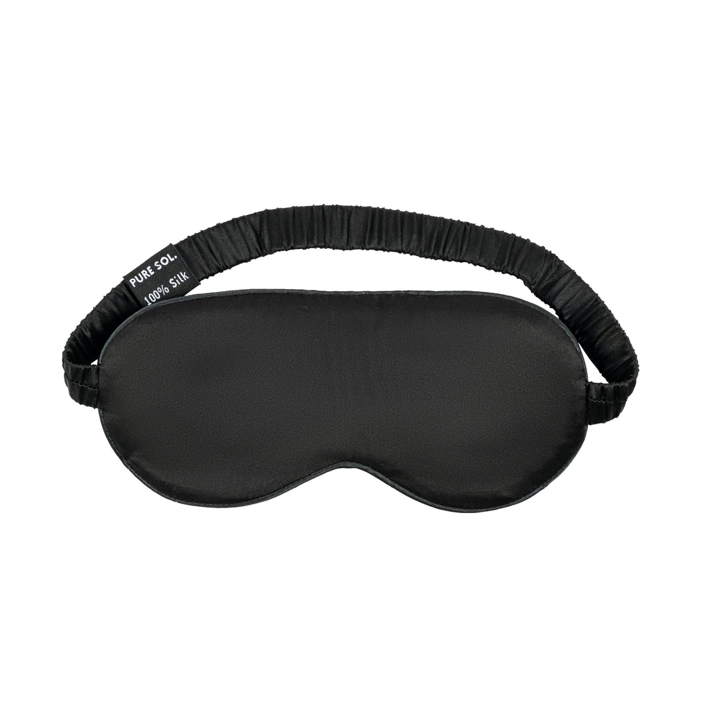 PURE SOL. Beauty Blissful Sleep 100% Mulberry Silk Sleep Eye Mask - Navy