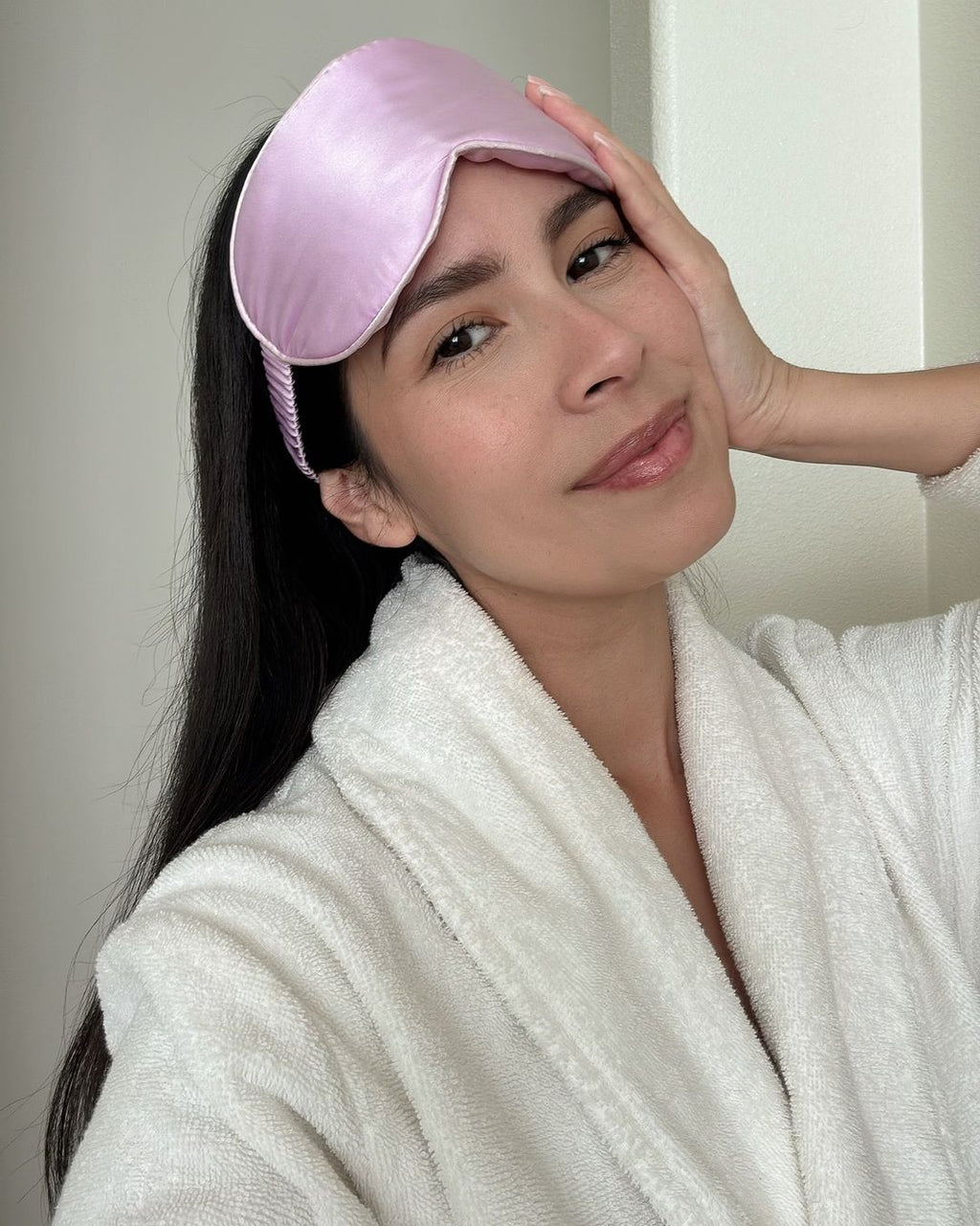 PURE SOL. Beauty Blissful Sleep 100% Mulberry Silk Sleep Eye Mask - Navy