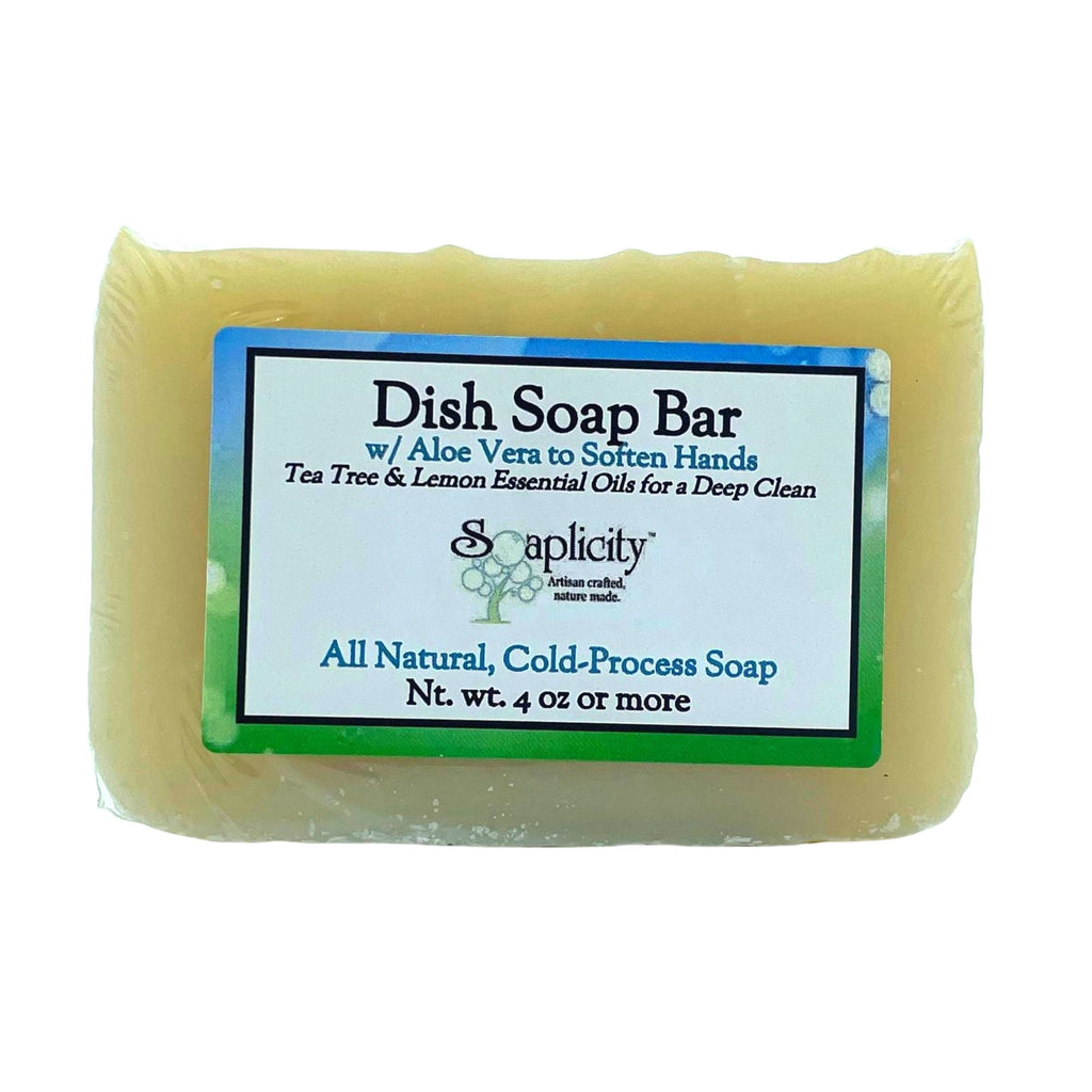 Dish Soap Bar, Aloe, Tea Tree and Lemon by Soaplicity, packaging
