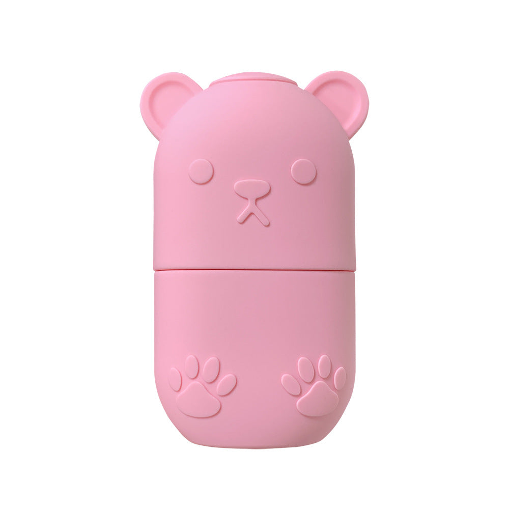 Pink silicone bear ice roller mold