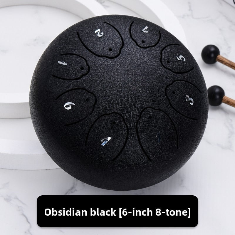 Suzu steel tongue drum, obsidian black