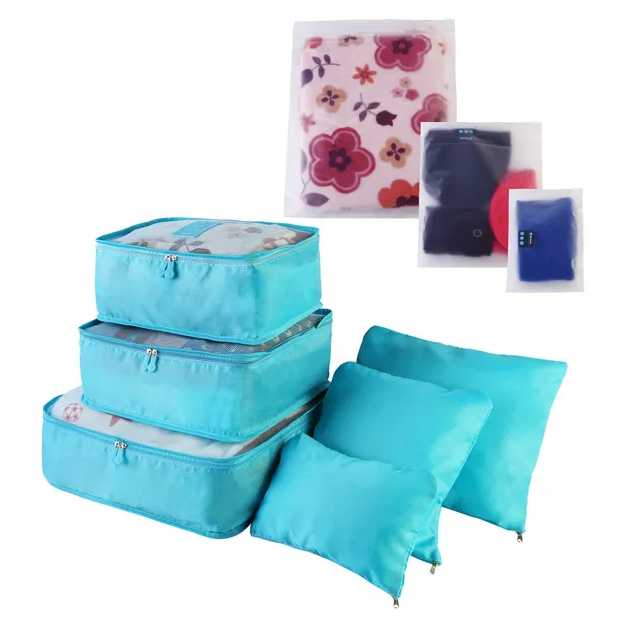 Tabiji 9-piece packing organizer set: packing cubes, pouches and storage bags