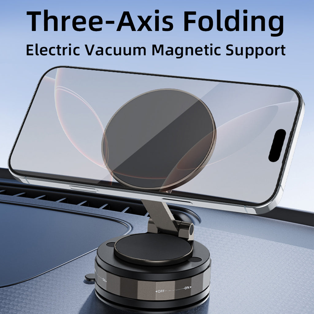 Suction phone mount in use