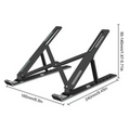 Black foldable aluminium laptop and tablet stand