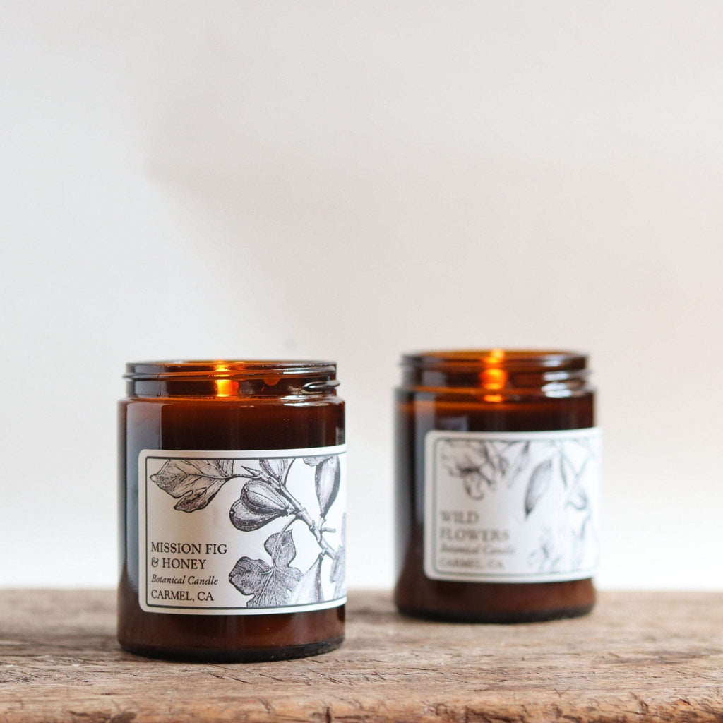 Botanical soy candle label