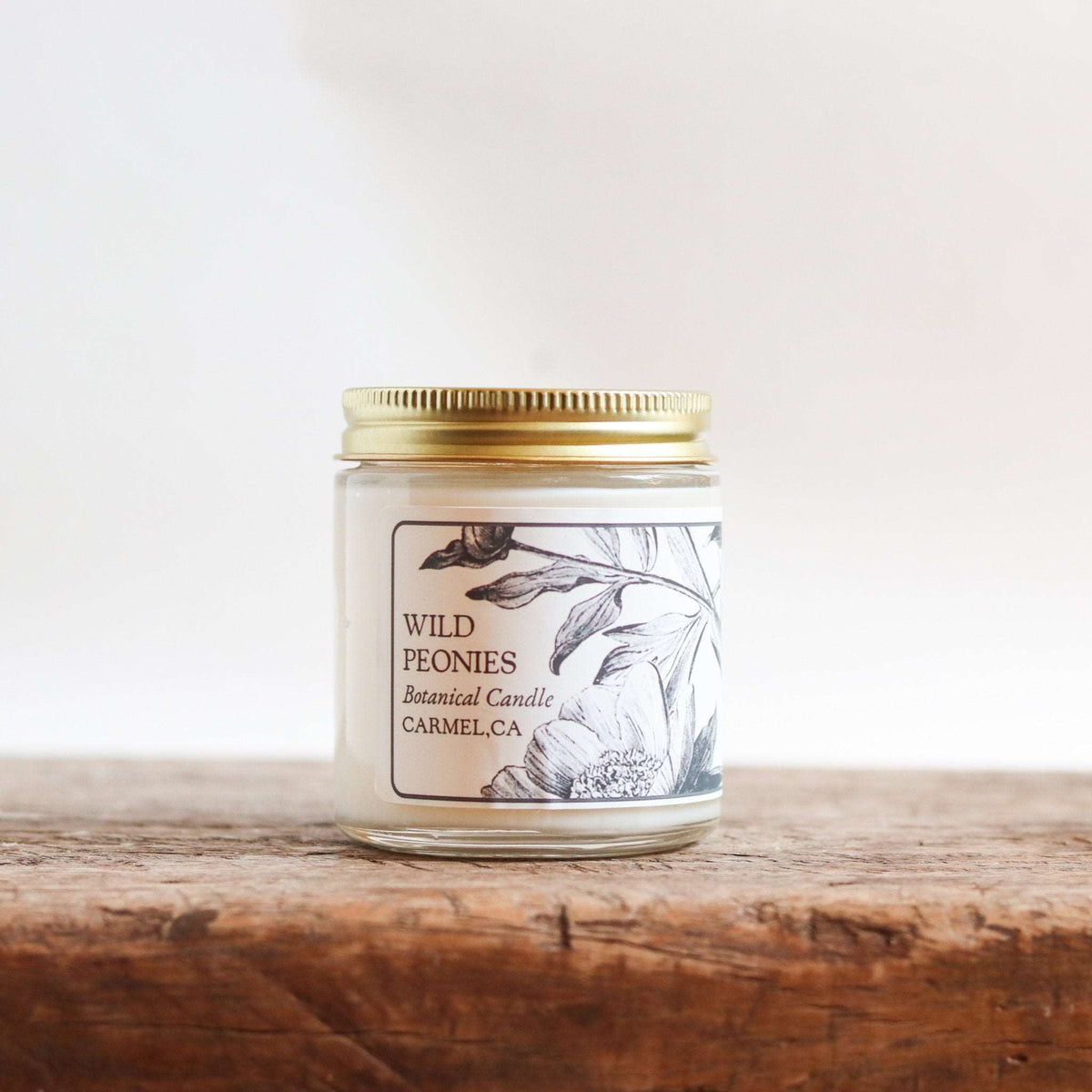 Botanical soy candle jar and tin together