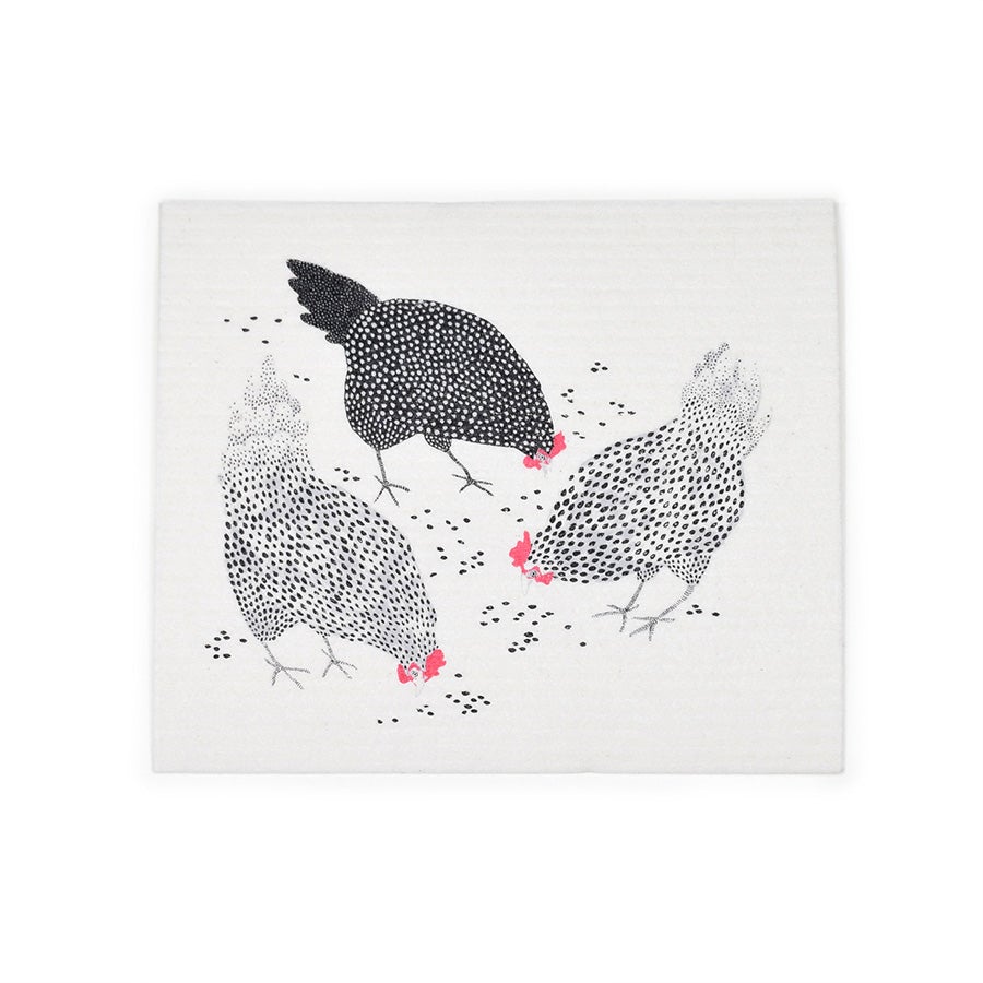 Swedish Dishcloth, Happy Chickens by sweetgum home, packaging