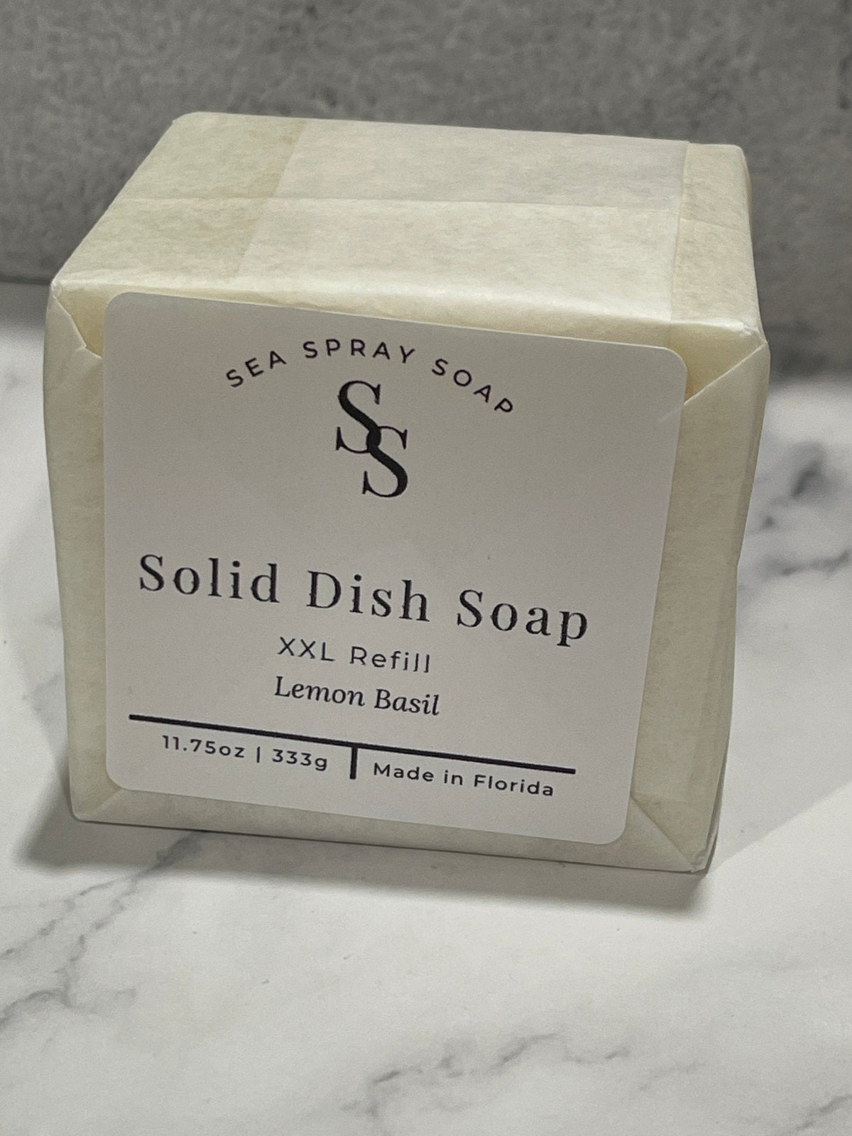 XXL Solid Dish Soap Bar, Fragrance-Free by Sea Spray Soap, detail