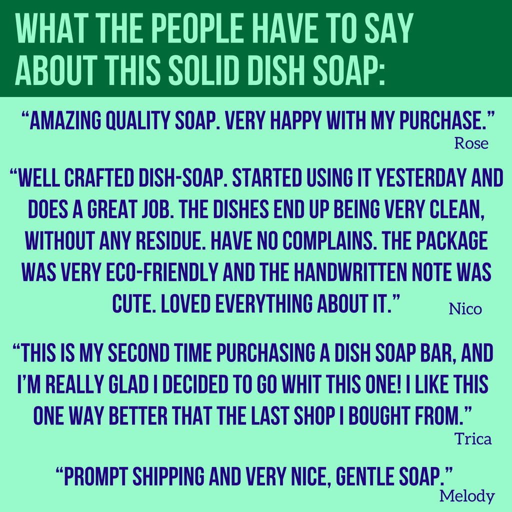 Solid Dish Soap Bar, Unscented by Sweet Okole Soap, in use