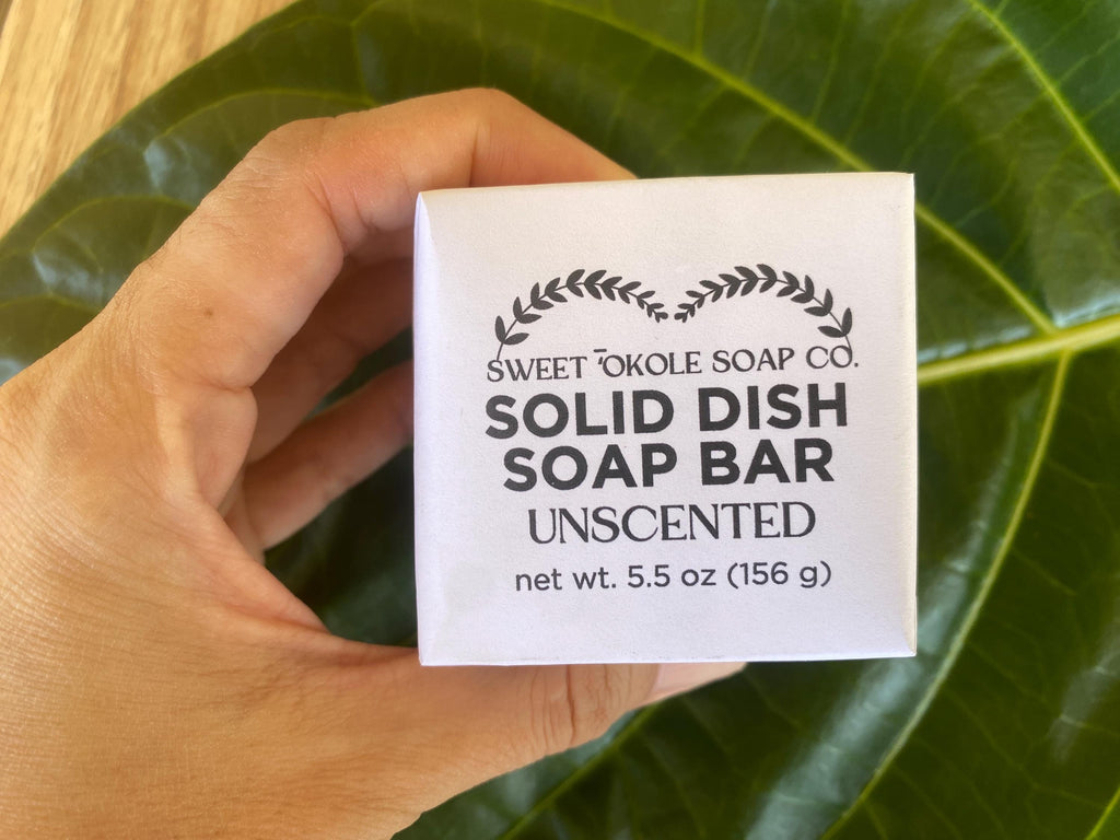 Solid Dish Soap Bar, Unscented by Sweet Okole Soap, detail