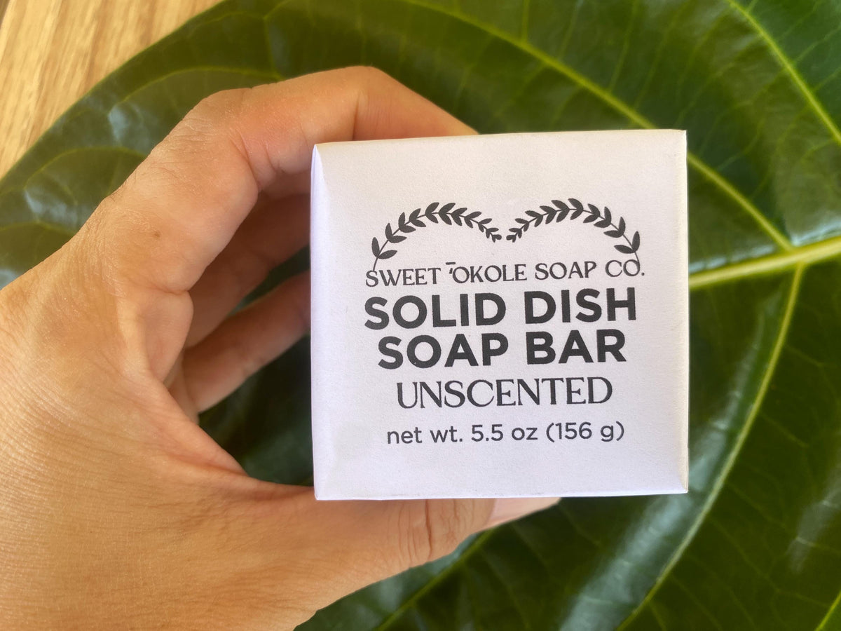 Solid Dish Soap Bar, Unscented by Sweet Okole Soap, detail