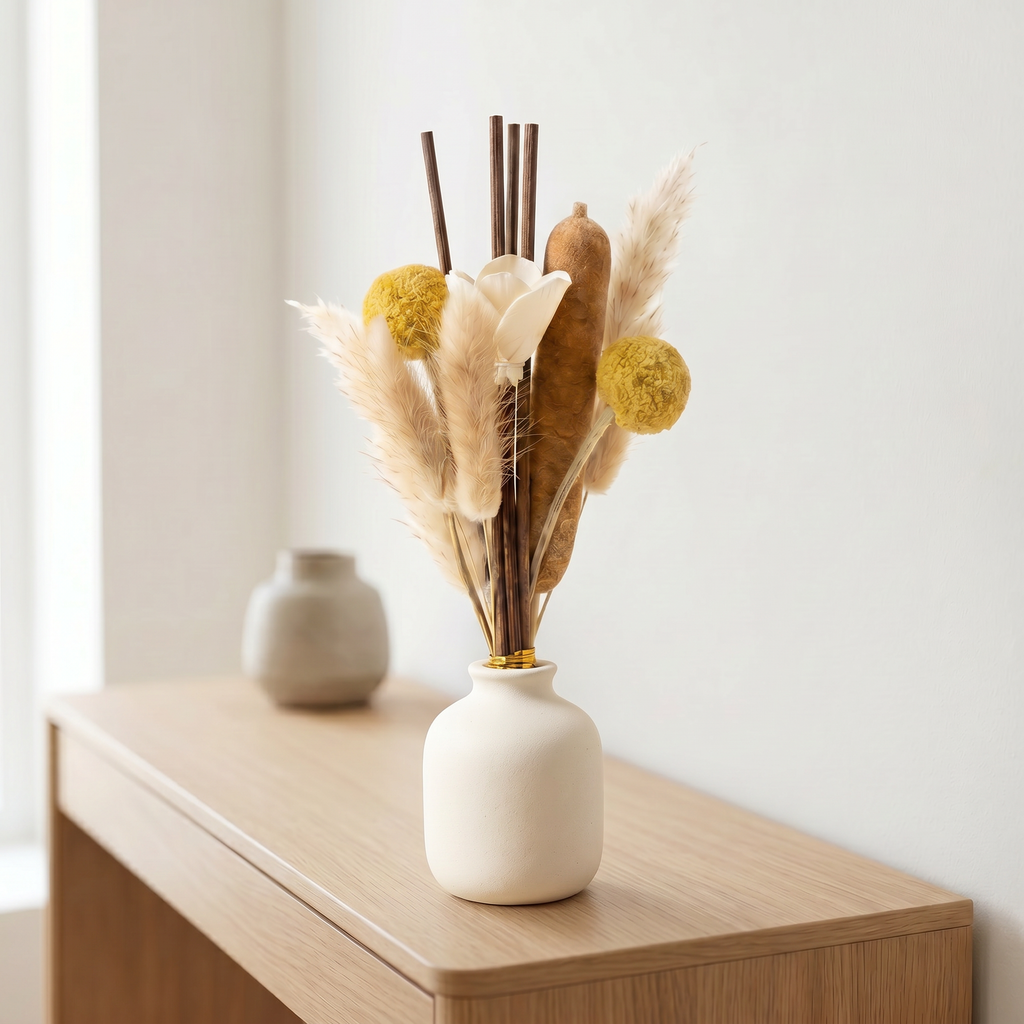 Rattan wood flower detail